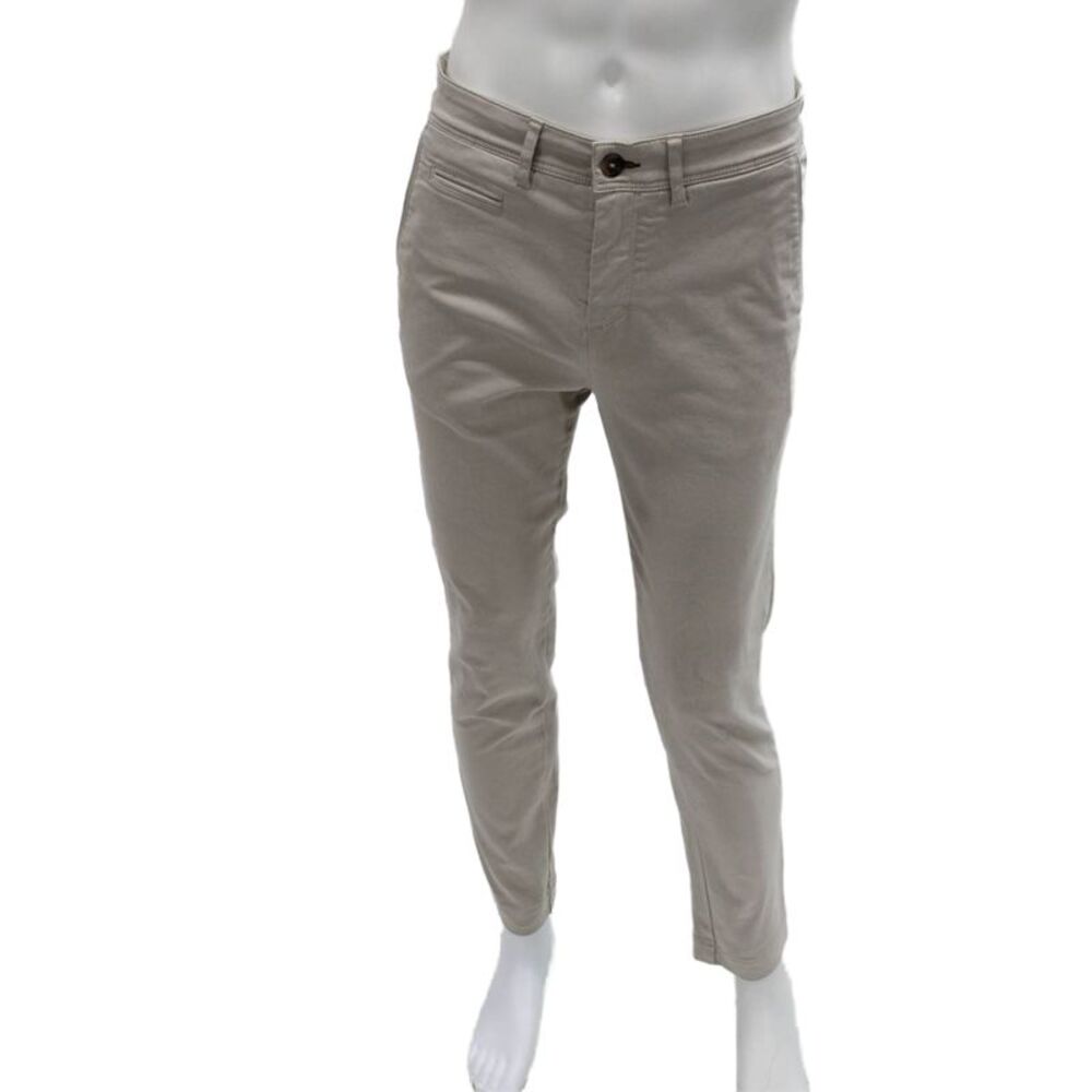 Sand Mens Chino Pants Beige Cotton Blend Inseam 30 Size 32